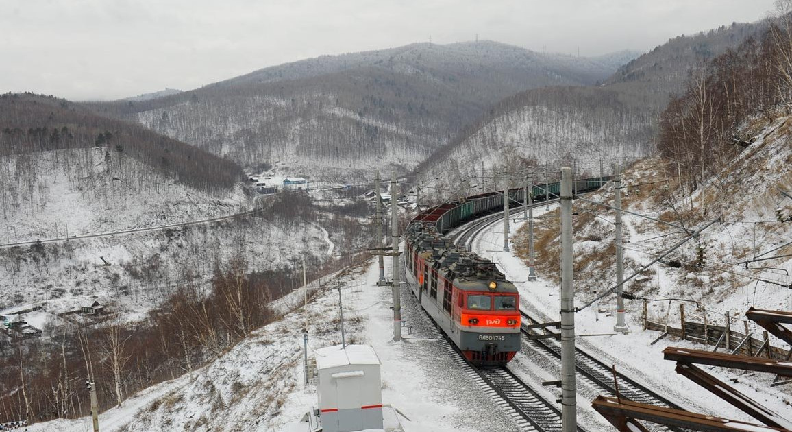 Транссибирская железная дорога зима